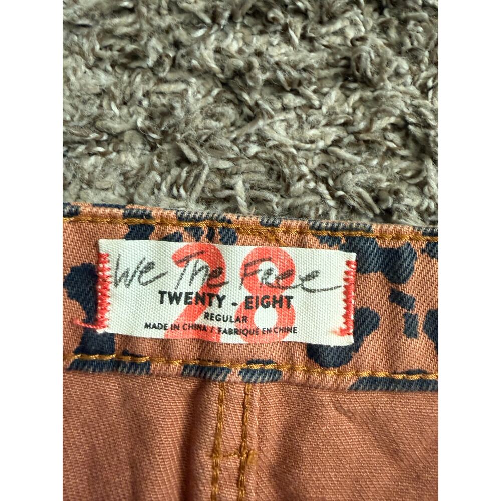NWT Free People We The Free Zip It Up Leopard Print Denim Mini Skirt Size 28 - Picture 6 of 10